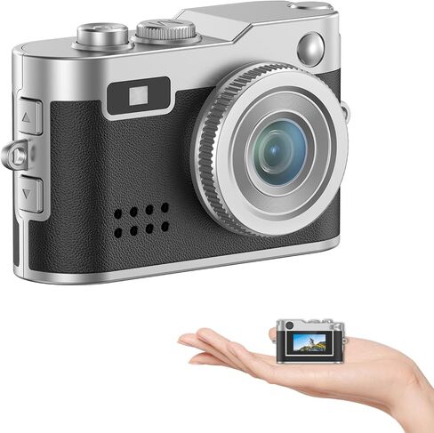 Mini Keychain Camera,1080P HD Retro Portable Camcorder with 0.96" Screen,Creative Gift for Teens & Beginners,Birthday Gift for Teens, for Wife or Husband (Black) in Saudi Arabia