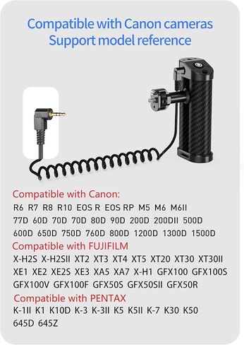 FEICHAO Side Handle 2.5mm to S2/C1/C3/N3/N1 Shutter Cable for DSLR Camera Cage (S2 Cable,Quick-Release) in Saudi Arabia