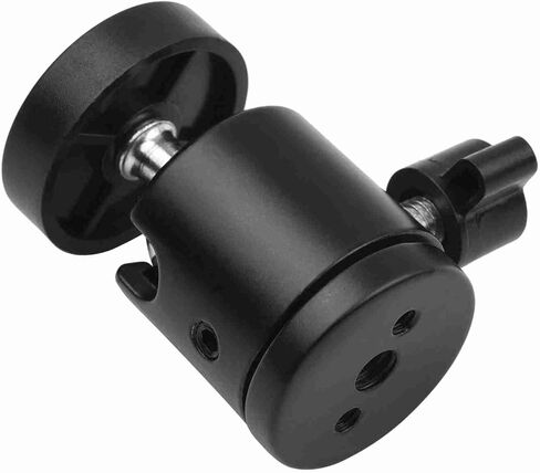 Mini Ball Head Lightweight 360 Degree Rotating Mount Base Adapter for DSLR ILDC Camera Tripod, Aluminum Alloy Black 1pc for Photographers (1-Pack) in Kuwait