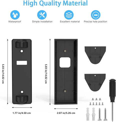 0-45 Degree Adjustable Angle Mount Compatible with eufy Security Video Doorbell C31, Black in Saudi Arabia