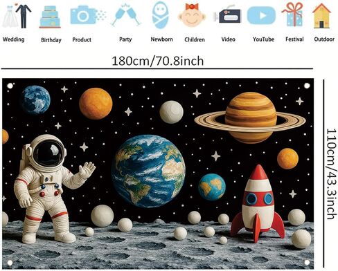 3D الفضاء الخارجي عيد ميلاد خلفية راية رائد الفضاء صاروخ كوكب المجرة خلفية التصوير الفوتوغرافي للبنين أطفال حزب زينة النظام الشمسي ملصق صور كشك الإمدادات 71 × 43 بوصة in Saudi Arabia