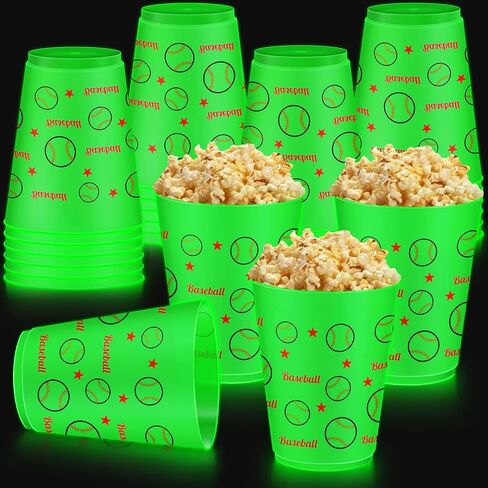 24 Pcs Halloween Glow in The Dark Cups 16 oz Plastic Frosted Cups Reusable Green Tumbler with Spooky Horror Ghost Pumpkin Bat Patterns for Halloween Glowing Birthday Party Supplies in Kuwait
