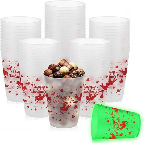 24 Pcs Halloween Glow in The Dark Cups 16 oz Plastic Frosted Cups Reusable Green Tumbler with Spooky Horror Ghost Pumpkin Bat Patterns for Halloween Glowing Birthday Party Supplies in Kuwait