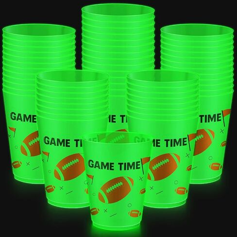 24 Pcs Halloween Glow in The Dark Cups 16 oz Plastic Frosted Cups Reusable Green Tumbler with Spooky Horror Ghost Pumpkin Bat Patterns for Halloween Glowing Birthday Party Supplies in Kuwait