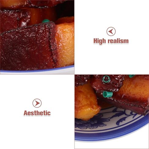 YARNOW Fake Braised Pork Belly Food Model 5.11 Inch Realistic Simulated Pork Belly Bowl Prop for Food Photography Restaurant Display and Home Decor in Saudi Arabia
