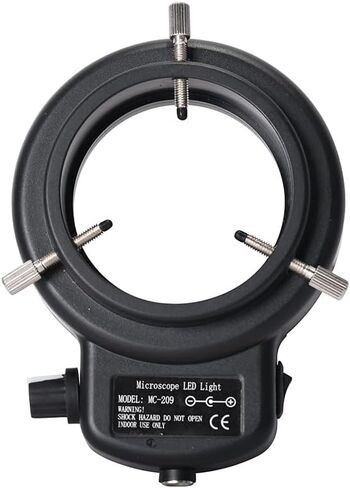 Microscope Ring LED Light Adjustable 144 LED Ring Light with Adapter for Stereo Microscope Black in Saudi Arabia