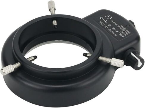 Microscope Ring LED Light Adjustable 144 LED Ring Light with Adapter for Stereo Microscope Black in Saudi Arabia