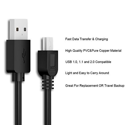 MaxLLTo 3FT بديل USB 2.0 نقل وشاحن 2in1 كابل سلك لسلسلة Canon iVIS FS Canon iVIS FS10، iVIS FS20، iVIS FS21، iVIS FS22، iVIS FS30، iVIS FS31، iVIS FS40 كاميرا كابل USB سلك الرصاص in Saudi Arabia