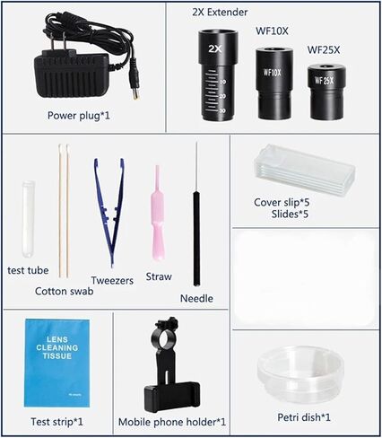 Digital Microscope 2000x Biological HD Scope Student Laboratory Lab Education LED USB in Saudi Arabia