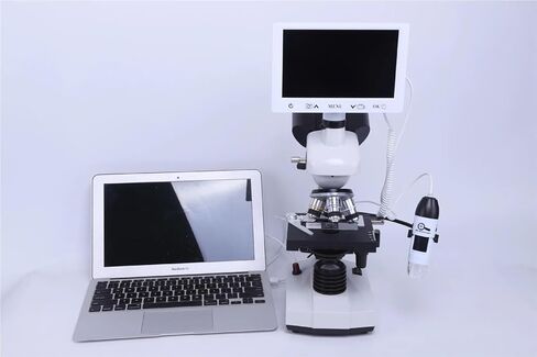 مجهر رقمي HD 7 بوصة 40X-1600X - مجهر بيولوجي مختبري احترافي USB للطلاب والمهنيين in Kuwait