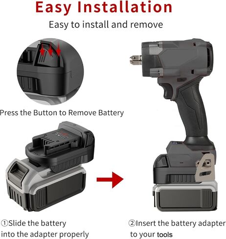 Adapter for DeWalt to Milwaukee Battery, Adapter for DeWalt 20V Lithium Batte ry Convert to for Milwaukee 18V M18 Battery for Mil-Waukee M18 Cordless Power Tool in Saudi Arabia