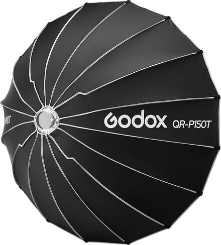 صندوق سوفت بوكس ​​مكافئ سريع التحرير من جودوكس مقاس 59 بوصة مع حامل بوينز، جزء داخلي فضي، ناشرات داخلية وخارجية، معدل ضوء ناعم كبير للاستوديو والصور وإضاءة الفيديو (QRP150T) in Kuwait