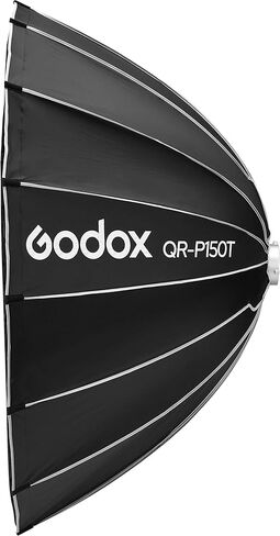 صندوق سوفت بوكس ​​مكافئ سريع التحرير من جودوكس مقاس 59 بوصة مع حامل بوينز، جزء داخلي فضي، ناشرات داخلية وخارجية، معدل ضوء ناعم كبير للاستوديو والصور وإضاءة الفيديو (QRP150T) in Kuwait