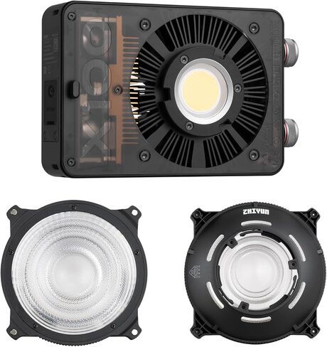 ZHIYUN MOLUS X100 ثنائي اللون قياسي 100 وات ضوء فيديو مع عاكس عدسة صغير (ZY Mount) معدل ضوء قابل للتعديل 5X تعزيز السطوع in Saudi Arabia