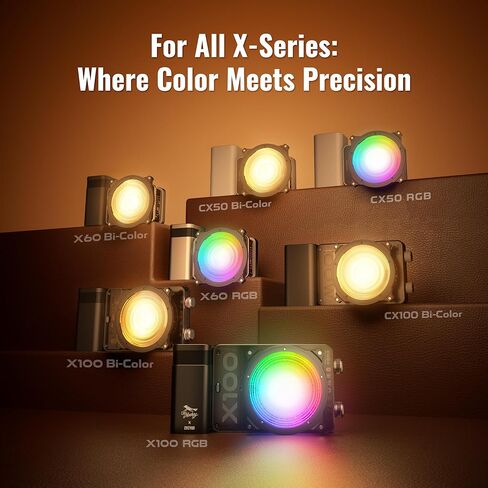 ZHIYUN MOLUS X100 ثنائي اللون قياسي 100 وات ضوء فيديو مع عاكس عدسة صغير (ZY Mount) معدل ضوء قابل للتعديل 5X تعزيز السطوع in Saudi Arabia