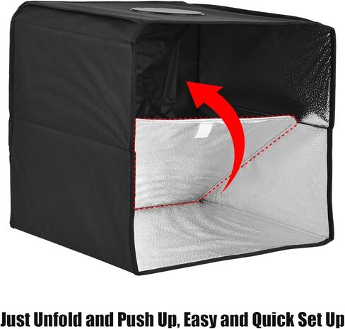 Generic صندوق إضاءة صغير محمول للتصوير الفوتوغرافي مزود طاقة USB بحجم صغير وخفيف الوزن لتصوير منتجات الاستوديو in Kuwait
