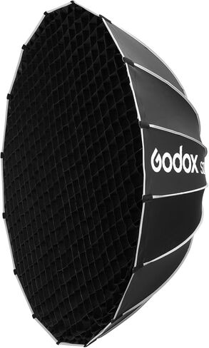 Godox S120T 47.2 "صندوق مظلة سريع التحرير مع حامل بوينز، تصميم داخلي فضي، تصميم قابل للطي، ناشرات داخلية وأمامية، استوديو ومعدل إضاءة في الموقع in Saudi Arabia