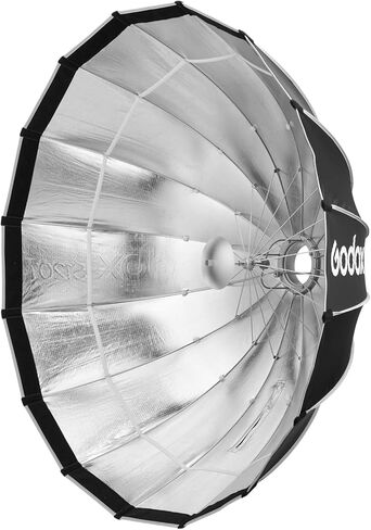 Godox S120T 47.2 "صندوق مظلة سريع التحرير مع حامل بوينز، تصميم داخلي فضي، تصميم قابل للطي، ناشرات داخلية وأمامية، استوديو ومعدل إضاءة في الموقع in Saudi Arabia