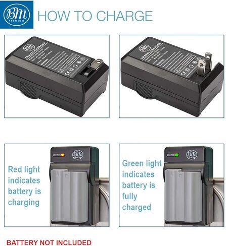 BM Premium EN-EL3, EN-EL3E Battery Charger for for Nikon D50, D70, D70s, D80, D90, D100, D200, D300, D300S, D700, D900 Digital SLR Cameras (MH-18a Replacement) in Saudi Arabia