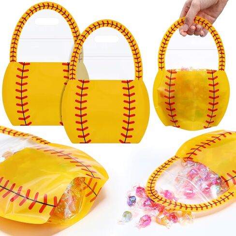 Spakon 50 PCS Plastic Halloween Goodie حقائب مع مقابض 10.1 × 7.3 بوصة من أكياس ختم اليقطين الصافية للوجبات الخفيفة الحلوى أو علاج حقائب الهدايا لسقوط عيد ميلاد عيد ميلاد الخريف. in Kuwait