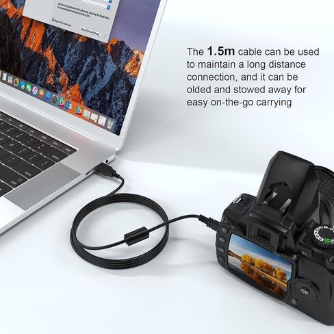 كابل USB UC-E6 متوافق مع Nikon D7200 D7100 D5500 D5300 D5200 D5100 D5000 D3300 D3200 D750، كابل USB UC-E16 لنيكون Coolpix B500 S6500 S6300 S3700 S3500 S220 L840 L830 L340 L310 L22، 4.9 قدم in Kuwait