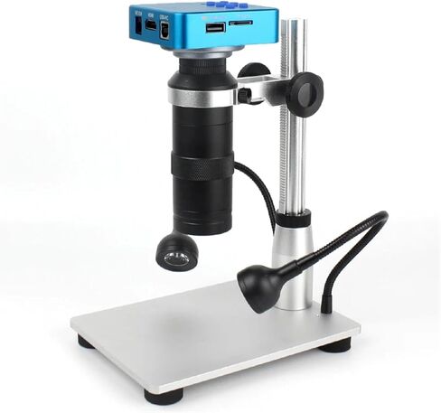 1080P HDMI USB Digital Video Microscope Camera with 130X Zoom C-Mount Lens and LED Light for Lab and PCB Phone Repair Tools in Saudi Arabia
