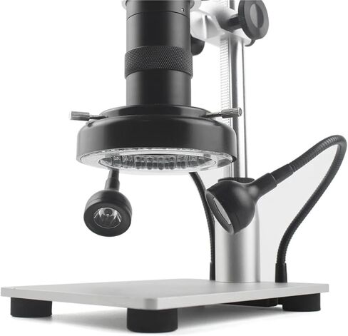 1080P HDMI USB Digital Video Microscope Camera with 130X Zoom C-Mount Lens and LED Light for Lab and PCB Phone Repair Tools in Saudi Arabia