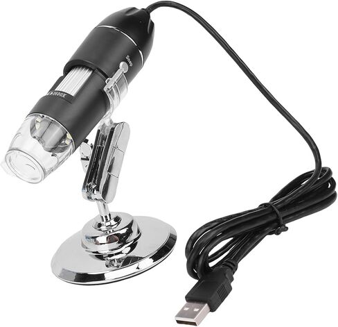 مجهر رقمي من EBTOOLS، مجهر USB محمول 1600X، ضوء ملء LED، سطوع 4 مستويات، التحكم في التطبيق، متوافق مع أجهزة الكمبيوتر والهواتف الذكية والأجهزة اللوحية in Kuwait