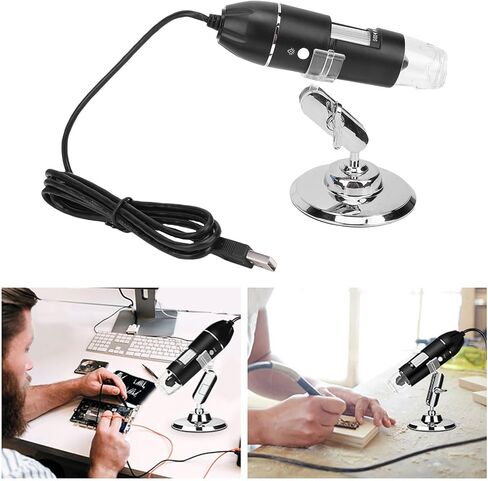 مجهر رقمي من EBTOOLS، مجهر USB محمول 1600X، ضوء ملء LED، سطوع 4 مستويات، التحكم في التطبيق، متوافق مع أجهزة الكمبيوتر والهواتف الذكية والأجهزة اللوحية in Kuwait