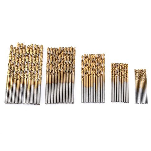 50PCS High Speed Steel Twist Drill Bits Straight Shank Tool Set for Metal Wood Plastic DIY Drilling Projects in Saudi Arabia