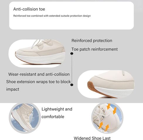 Women'S Soft Platform Lace-Up Snow Boots Comfortable Anti-Collision Round Toe Waterproof Soft Sole Non-Slip Plush Lining Warm Travel Outdoor Ankle Boots in Saudi Arabia