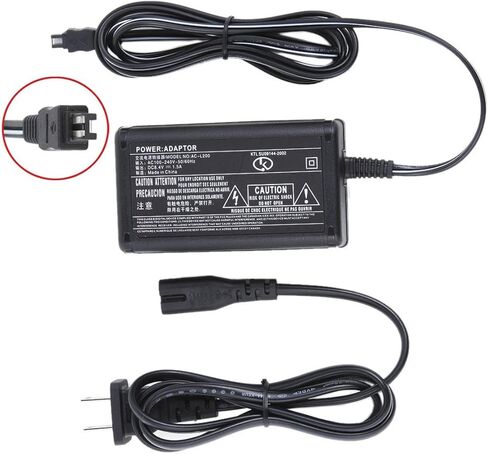 Power AC Adapter for Sony AC-L200, AC-L200C, AC-L25, AC-L25A, AC-L25B, AC-L25C and Sony Handycam DCR-HC20, DCR-HC21, DCR-HC26, DCR-HC28, DCR-HC30, DCR-HC32, DCR-HC36 in Saudi Arabia