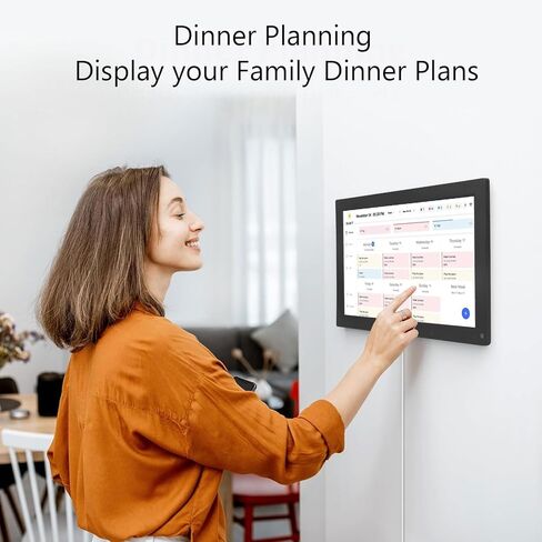 15.6 Inch Digital Picture Frame, WiFi Large Digital Photo Frame with Built in 32GB Storage, 1080P FHD LCD Touch Screen, Share Photos and Videos via App (Black) in Saudi Arabia