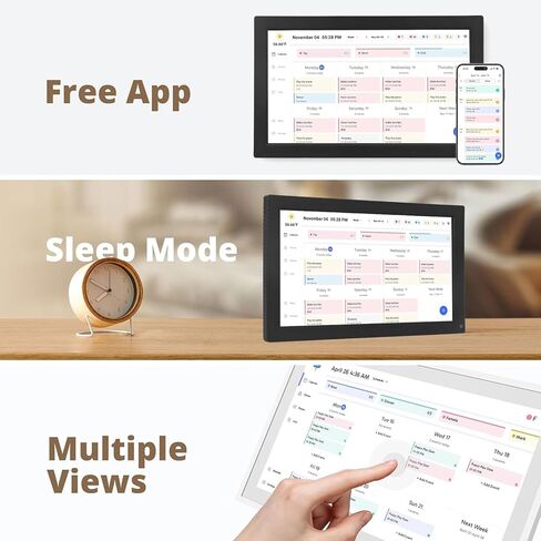 15.6 Inch Digital Picture Frame, WiFi Large Digital Photo Frame with Built in 32GB Storage, 1080P FHD LCD Touch Screen, Share Photos and Videos via App (Black) in Saudi Arabia