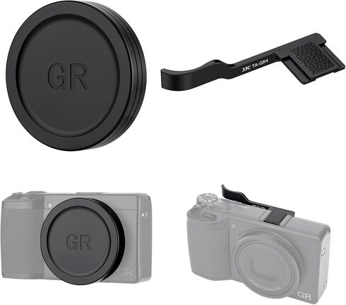 JJC Camera Lens Cap with Metal Thumbs Up Grip for Ricoh GR IV GR4 Digital Camera in Saudi Arabia
