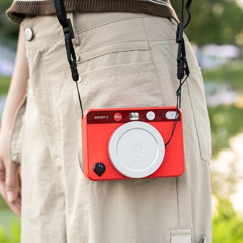 Magnetic Lens Cap Cover Protector for Leica Sofort 2 Instant Camera, Magnetic Lens Cap with Anti Loss Strap Anti-Scratch Protective Accessories, Limited Edition for Leica 100th Anniversar - Silver in Saudi Arabia