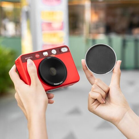 Magnetic Lens Cap Cover Protector for Leica Sofort 2 Instant Camera, Magnetic Lens Cap with Anti Loss Strap Anti-Scratch Protective Accessories, Limited Edition for Leica 100th Anniversar - Silver in Saudi Arabia