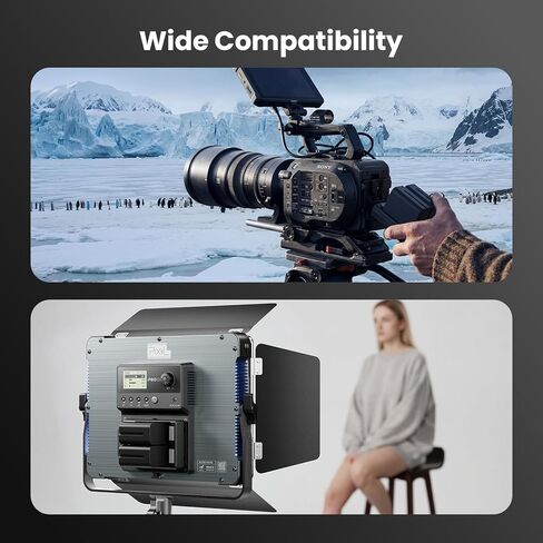 PIXEL V Mount Battery Consist of NP-F970 Batteries and V Mount Converter, 124Wh/16800mAh V-Mount Battery(2Pcs 8400mAh NP-F970), V Lock Battery for Filmmakers/Camera Camcorder/Monitor/Video Light in Kuwait