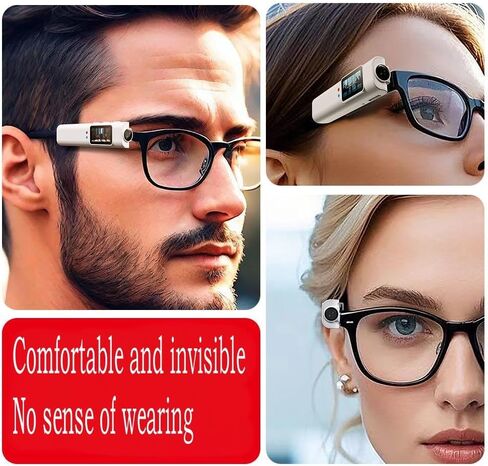 S110 WiFi Action Camera, Glasses Camera, 12 Million Pixels, Photo, Video, Audio (White) in Saudi Arabia