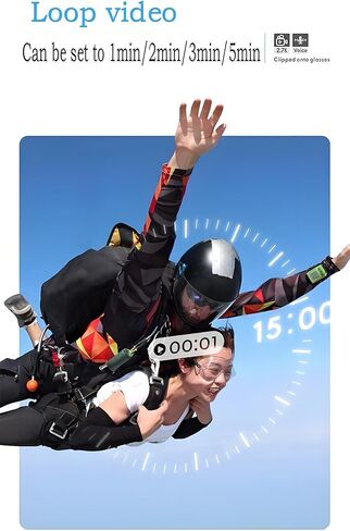 S110 WiFi Action Camera, Glasses Camera, 12 Million Pixels, Photo, Video, Audio (White) in Saudi Arabia
