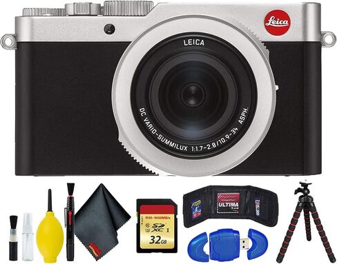 تتضمن كاميرا Leica D-Lux 7 الرقمية ذاكرة سعة 32 جيجابايت وحامل ثلاثي القوائم مرن in Kuwait