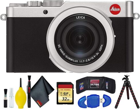 تتضمن كاميرا Leica D-Lux 7 الرقمية ذاكرة سعة 32 جيجابايت وحامل ثلاثي القوائم مرن in Kuwait