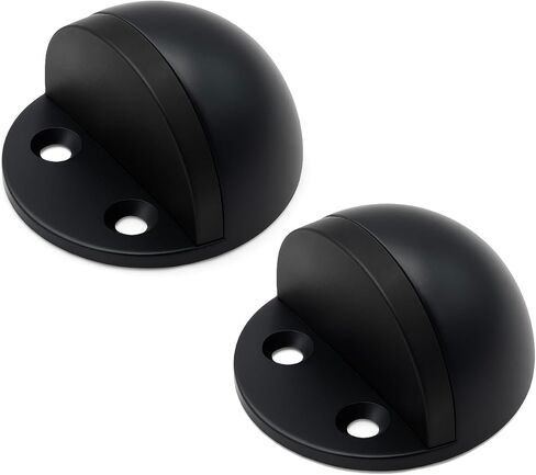 ANGSTROM Half Dome Door Stop – Heavy Duty Floor Mount Door Stopper, Modern Low-Profile Design for Home & Office, Matte Black (2-Pack) in Kuwait
