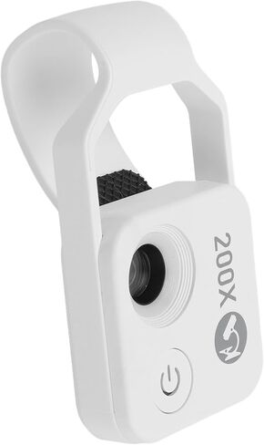 Dioche 200X Phone Miniature Microscope Portable Digital Microscope High Magnification 200X with LED Light Universal for Smartphones Laboratory Work Jewelry Appraisal ABS Material in Saudi Arabia