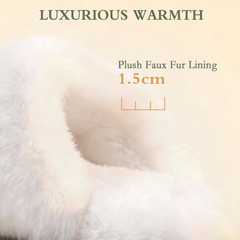 Women's Fuzzy House Slippers with Memory Foam Warm Plush Slipper for Indoor in Kuwait