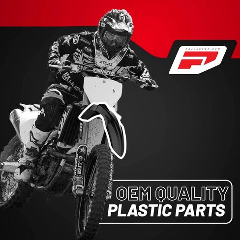 Polisport Motocross (MX) مجموعة البلاستيك المتماثلة لـ Kawasaki KX 250F (2017-20)-جودة OEM ، متينة ، مرنة ومثالية-أسود in Saudi Arabia