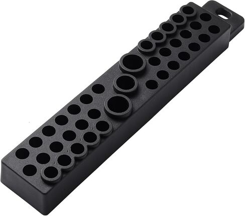 Magnetic Bit Holder - 1/4 Inch 39 Hole ABS Tool Organizer with Strong Magnetic Base for Drill & Screwdriver Bits, Toolbox Storage Design (Black) in Saudi Arabia