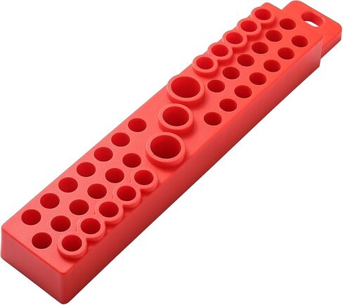 Magnetic Bit Holder - 1/4 Inch 39 Hole ABS Tool Organizer with Strong Magnetic Base for Drill & Screwdriver Bits, Toolbox Storage Design (Black) in Saudi Arabia