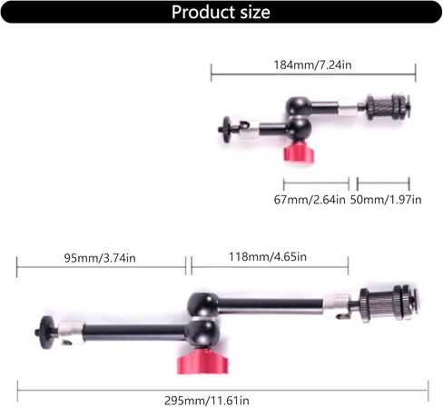 Multiple Angled 7/11" Articulations Arm with Twin 1/4" Thread for Videography Lighting and Monitors Camera Monitors Arm in Saudi Arabia