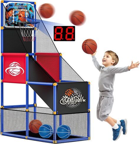 مصغرة فوق باب كرة السلة للأطفال الأولاد الذين تتراوح أعمارهم بين 3 و 12 عامًا ، وإنقاذ الفضاء الموفرة لإنقاذ لعبة كرة السلة لفيلم غرفة نوم غرفة المعيشة in Kuwait